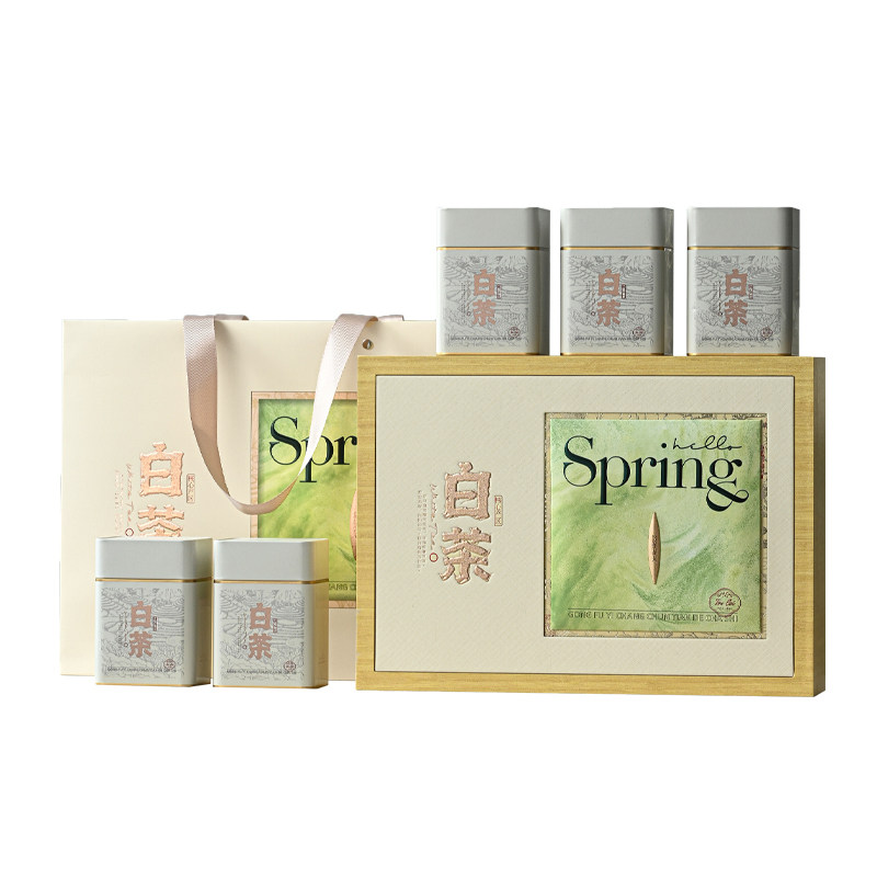 新款高档安吉白茶5罐半斤包装盒