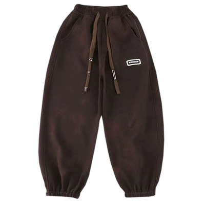 灯芯绒男童裤子加绒加厚休闲卫裤