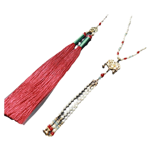 醉雨朵【璎珞+背云】日常百搭配饰古风平安锁流苏璎珞马面裙吊坠