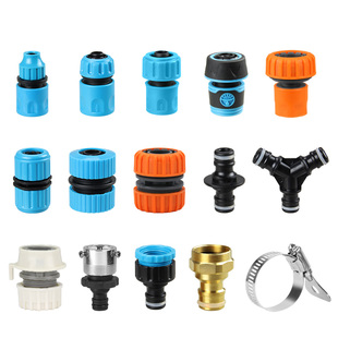 朗祺水龙头3分4分5分6分1寸转接铜奶嘴两通接驳延长浇花胶管接头