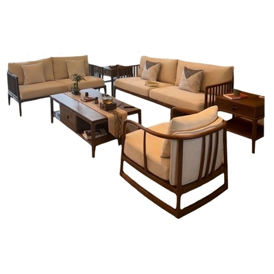 新中式实木沙发客厅小户型