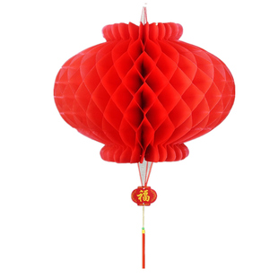 纸灯笼挂饰过年春节小红灯笼开业花灯串婚庆户外手工连串灯笼挂饰