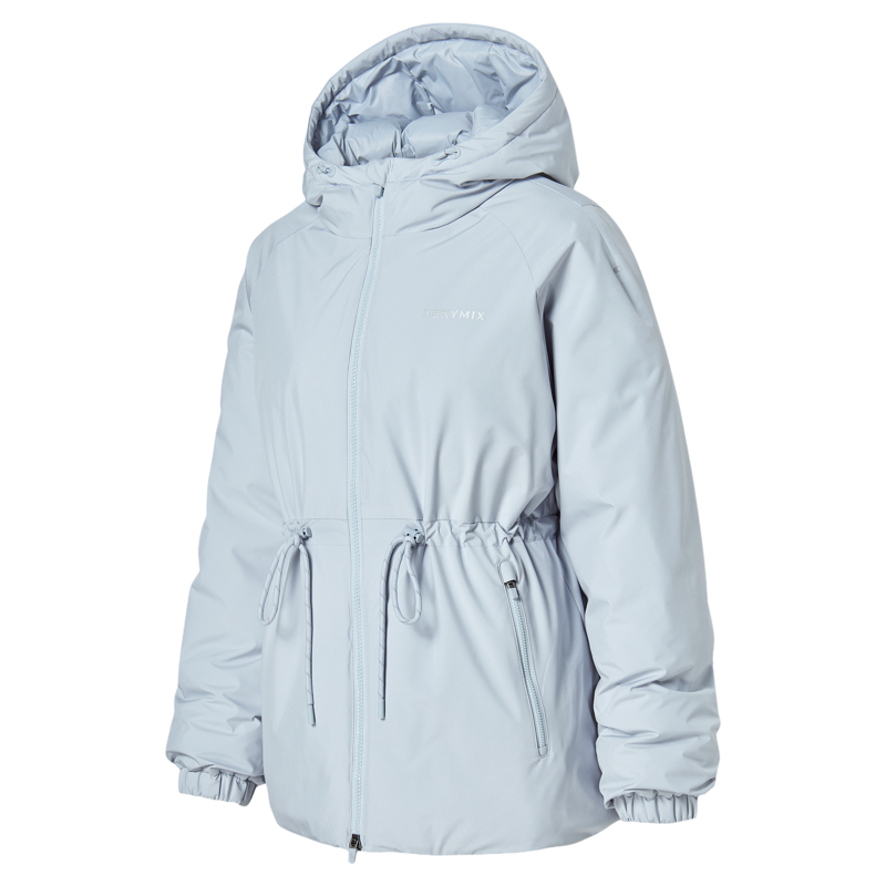 xexymix腰部抽绳派克棉服