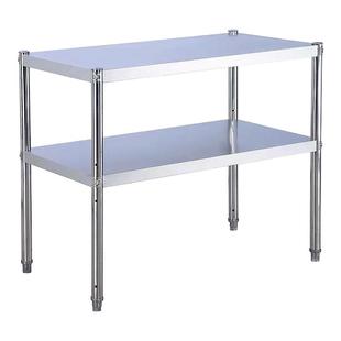 不锈钢厨房置物架二层落地收纳架2三层微波炉烤箱家用储物架子3