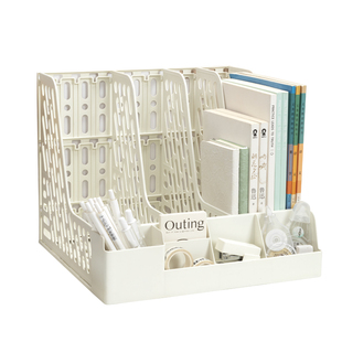 书架桌面放置架儿童书立架a4文件收纳盒文件夹书立文件架档案资料置物架文件栏文件框办公室办公桌收纳架