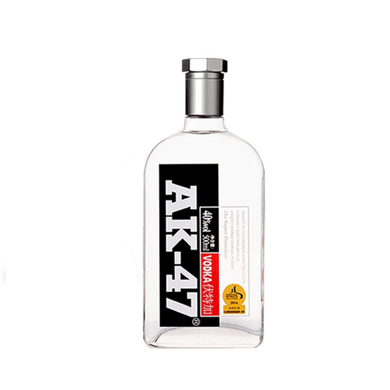 AK47伏特加阿卡47经典洋酒伏特加500mL特调鸡尾酒可乐桶