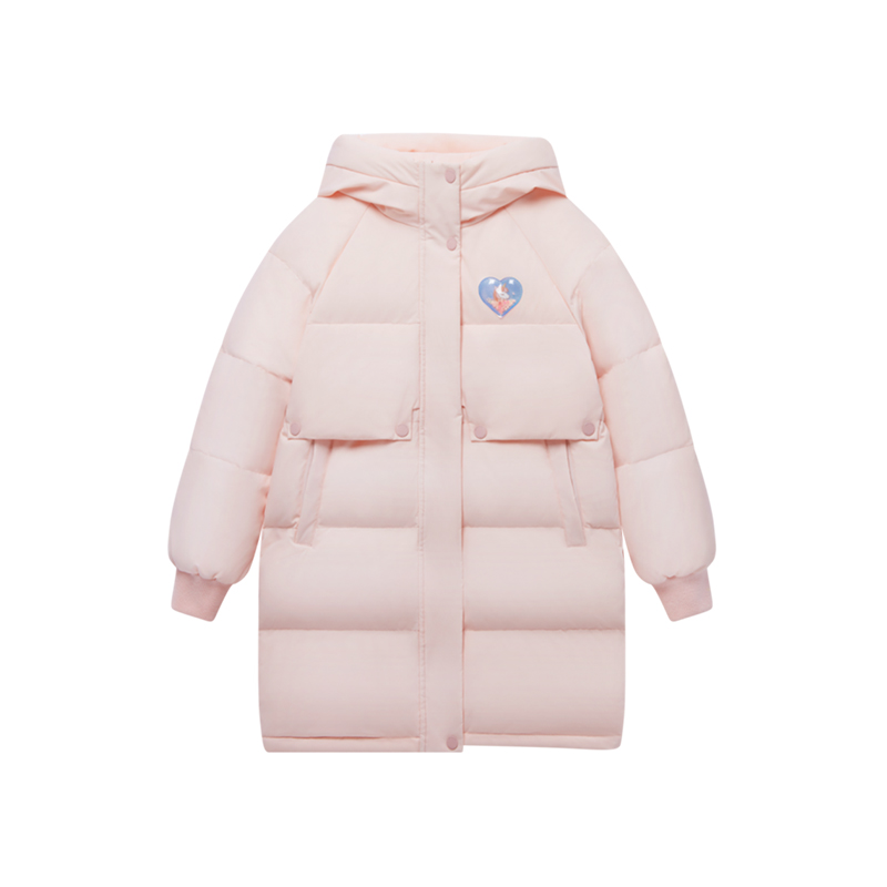 波司登新品羽绒服儿童中长款连帽女童防污防水冬季外套