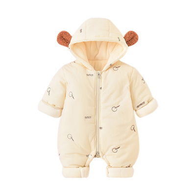 婴儿冬季加厚连体棉服棉袄