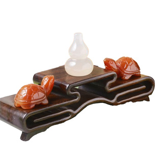 麦玲玲吉庆堂福寿康宁纳福长寿平安好运玛瑙长寿龟葫芦摆件送长辈