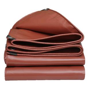 PVC加厚刀刮布防雨篷布咖啡色遮阳挡雨仓库货车盖货布户外雨棚布