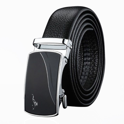 七匹狼男士纯牛皮自动扣腰带软皮
