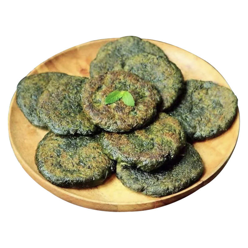 原味无馅艾草糍粑湖南特产艾草粑粑艾叶青团麻糍清明草果年糕小吃