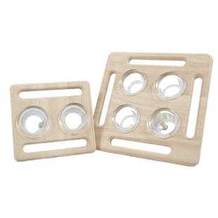 鹦鹉空中食台实木鸟笼空中站架食盒互动训练鸟架玩具玄凤虎皮牡丹