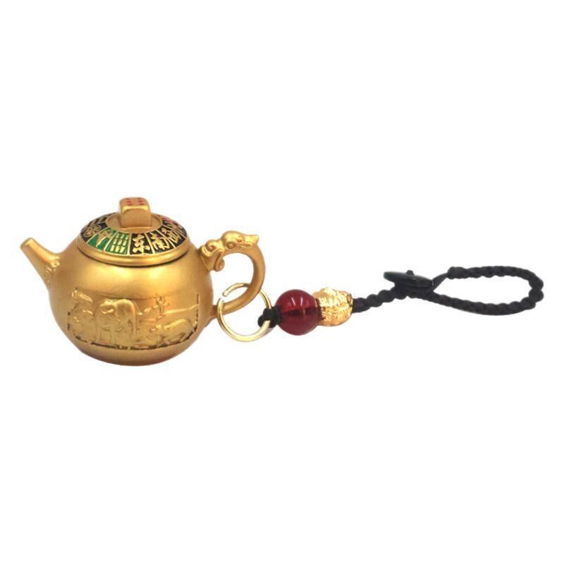 把把胡赢把把壶打麻将挂件十二生肖钥匙扣可旋转小茶壶手把壶礼物