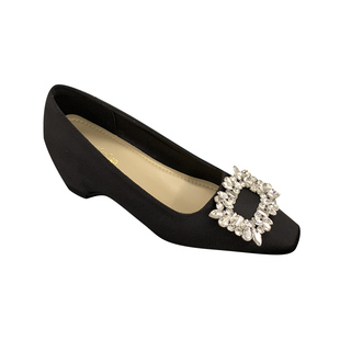 6公分~法式雪花钻内增高气质绸缎单鞋2026年春秋通勤高跟鞋女