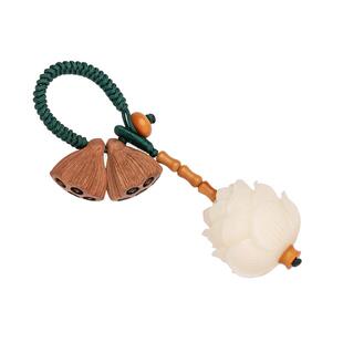 朴房菩提莲花汽车钥匙扣挂件文艺清新唯美小莲蓬吊坠男女创意饰品