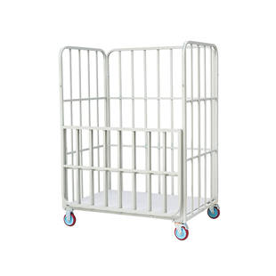 服装厂物料周转车裁片车间多层高围栏折叠手推车酒店物流移动笼车