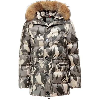 高端商务中长款男士羽绒服立领