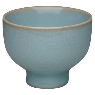 汝州原产地汝瓷中式复古茶具 高足杯 一级品 朱家汝窑 朱法喜作品