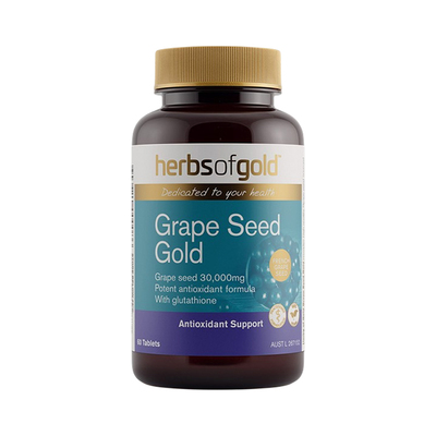 和丽康herbsofgold黄金葡萄籽抗氧化高含量花青素内调美白60粒