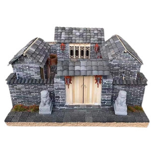 模型砖块微景观一比16迷你仿真小红砖头手工DIY沙盘建筑房子材料