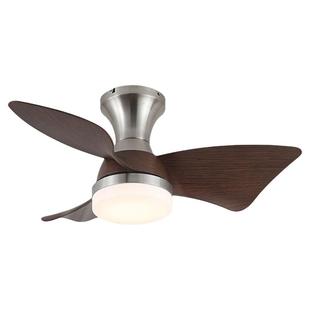 中古风风扇灯主卧电扇吸顶复古小尺寸吊扇灯美式书房护眼