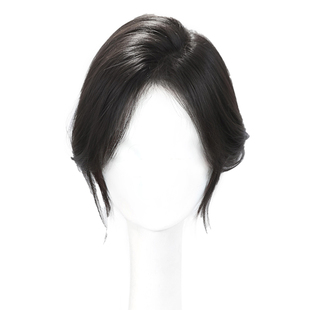 【无需发卡】假发女片头顶补发遮白发自然前额真发隐形魔术发缝贴