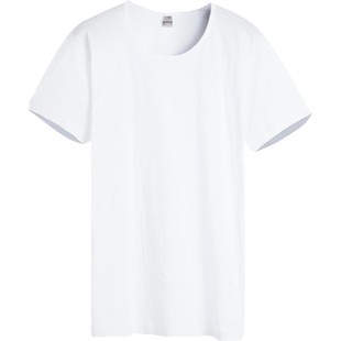 买1送1 三枪老头衫纯棉男夏季薄款汗布纯白短袖T恤运动打底衫背心