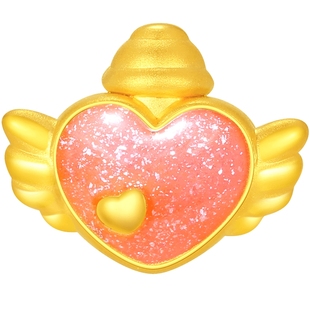 潮宏基趣玩足金串珠黄金转运珠5D硬金荧光珐琅许愿瓶纪念礼物女