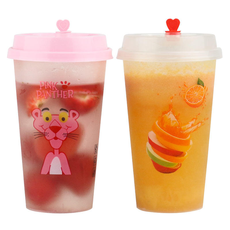 一次性水果款磨砂注塑700mlPP杯
