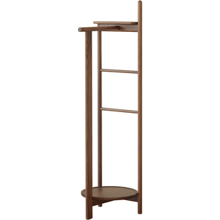 北美黑胡桃木衣架立式衣帽架家用实木衣服挂架卧室落地式挂衣架子