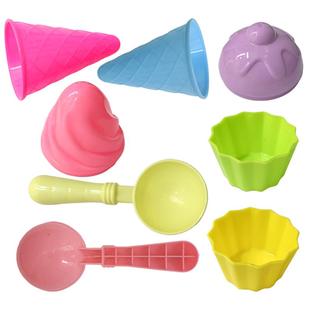 儿童太空沙冰激凌甜筒模具沙滩玩具男女海边过家家道具幼儿园挖沙