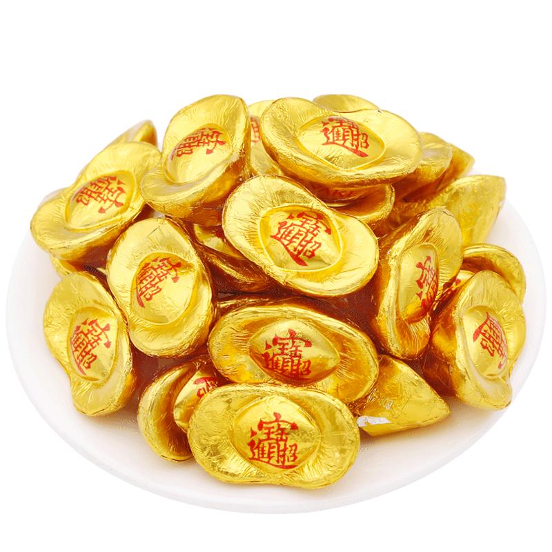 雅客500g花生新年装饰金币巧克力