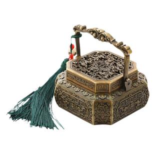 仿古大号纯铜木炭暖手炉古风取暖手炉家用国风手炉檀香熏香炉