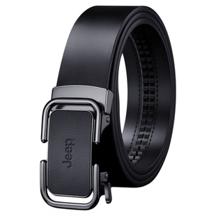 jeep吉普皮带男士2025新款自动扣真皮复古休闲牛皮高档裤腰带男款