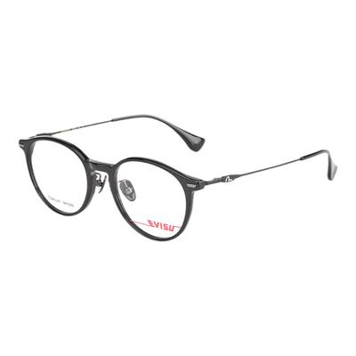 EVISU惠美寿时尚潮流钛金属椭圆框可配蓝光镜片9050