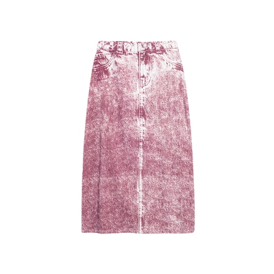 Desigual大西瓜【博主同款】26春夏针织仿牛仔印花弹力半身裙