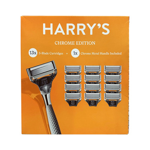 美国直邮Harrys男士手动剃须刀刀架刮胡刀套装替换五层刀头礼盒装