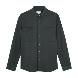 【儒雅自在】舒适透气高档泡泡纱面料 春秋季长袖衬衫外套 DAH475