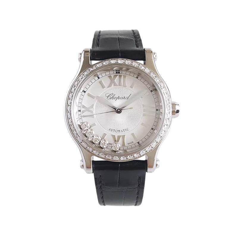 【自营】中古98新Chopard萧邦快乐钻系列女表白盘镶钻瑞士手表女