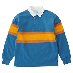 【季末折扣】GRAMICCI小野人POLO领彩条长袖橄榄球衫G5FM-J141