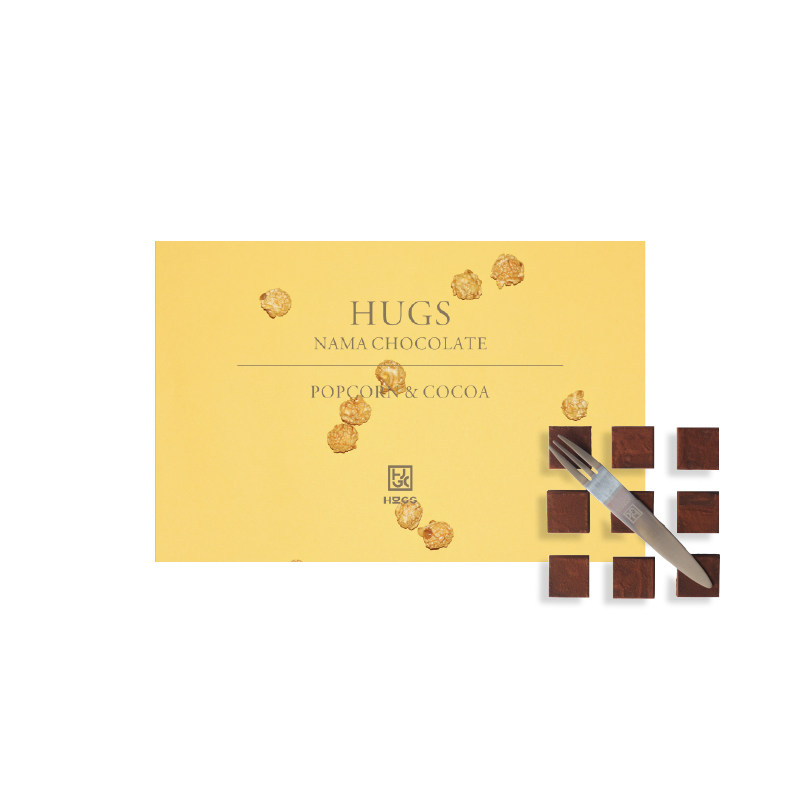 哈格斯Hugs【国民生巧】爆米花精品创意生巧克力礼物礼盒装180g