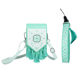 Fujifilm/富士一次成像正品原装instax mini LiPlay游民牧歌系列立拍立得相机包手绳套装深咖/草绿  收纳方便