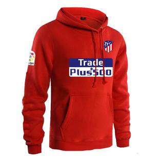 马竞队服足球马德里竞技西甲运动连帽卫衣男女加绒外套帽衫球衣服