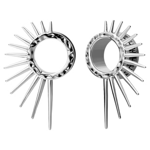 punkyouth太阳耀斑炽烈耳扩个性设计哥特风钛钢亚文化穿刺饰品