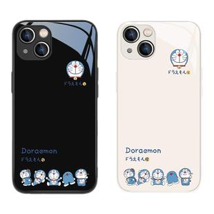适用iphone17手机壳哆啦A梦苹果15/14新款苹果16苹果13可爱12mini/11promax高级感xsmas蓝胖子xr简约x玻璃xs