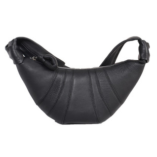 小众高级感可颂真皮饺子包斜挎胸包腋下包羊角包羊皮牛角包