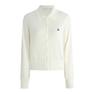 Navigare意大利小帆船2026春季女士休闲简约合身长袖针织开衫外套