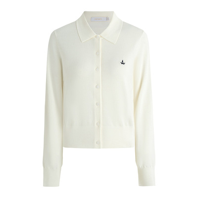 Navigare意大利小帆船2026春季女士休闲简约合身长袖针织开衫外套