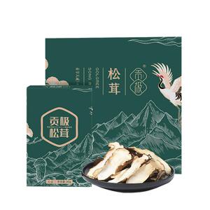 贡极心止野生松茸年货礼盒送礼